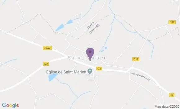 Localisation Saint Marien Ap - 23600