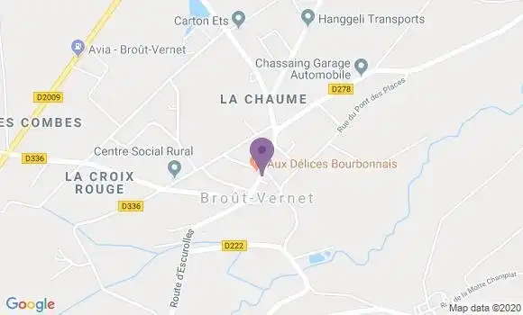 Localisation Brout Vernet Bp - 03110