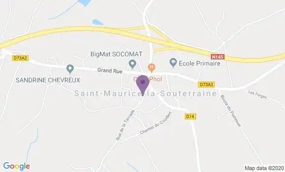 Localisation Saint Maurice la Souterraine Bp - 23300