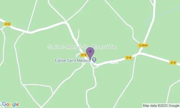 Localisation Saint Merd la Breuille Ap - 23100
