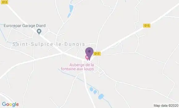 Localisation Saint Sulpice le Dunois Bp - 23800