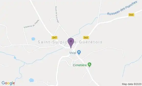 Localisation Saint Sulpice le Gueretois Bp - 23000
