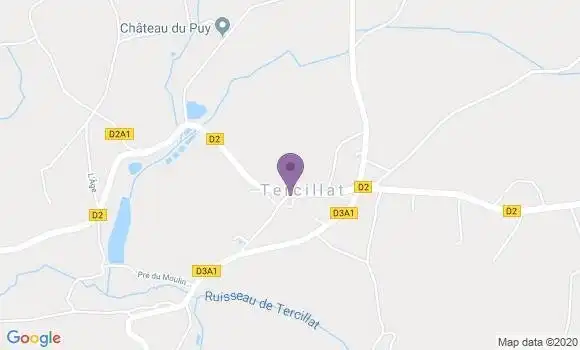 Localisation Tercillat Ap - 23350