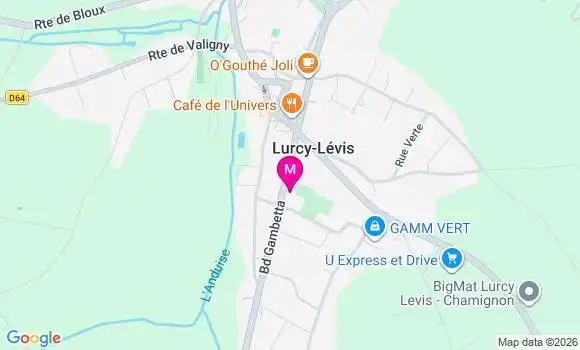 Localisation Lurcy Levis - 03320