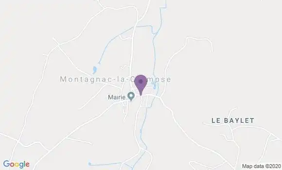 Localisation Montagnac la Crempse Ap - 24140