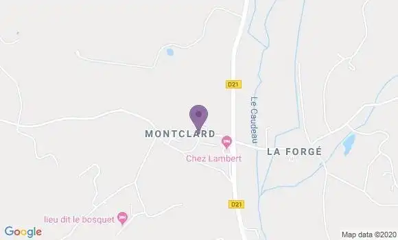Localisation Saint Georges de Montclard Ap - 24140