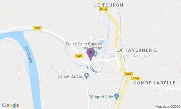 Localisation Carsac Aillac Bp - 24200