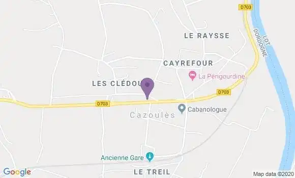 Localisation Cazoules Ap - 24370