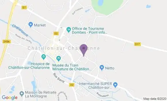 Localisation Chatillon sur Chalaronne - 01400
