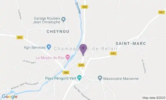 Localisation Champagnac de Belair Bp - 24530