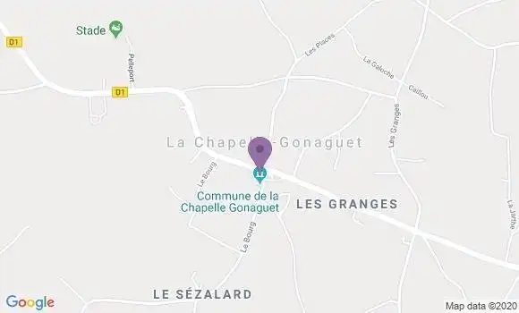 Localisation La Chapelle Gonaguet Ap - 24350