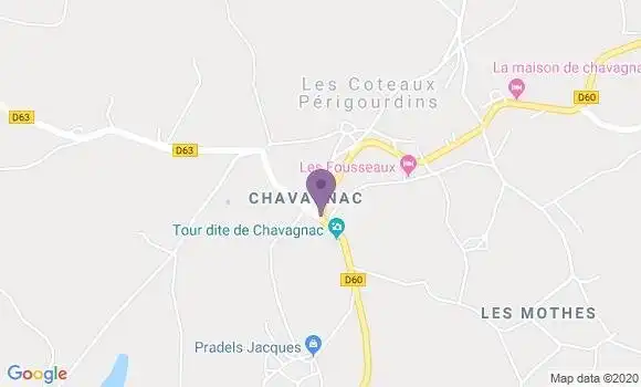 Localisation Chavagnac Bp - 24120