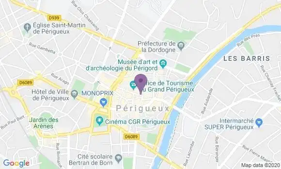 Localisation Perigueux le Coderc Bp - 24000