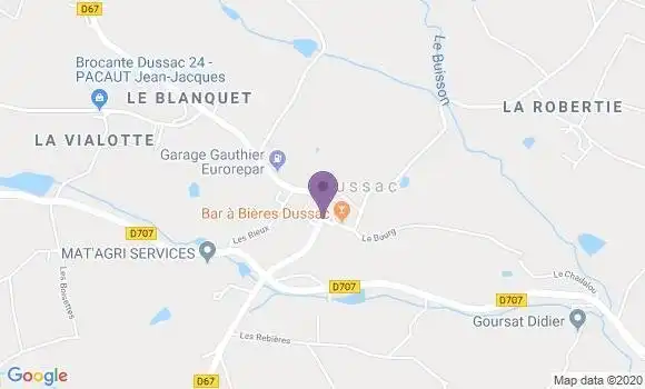 Localisation Dussac Ap - 24270