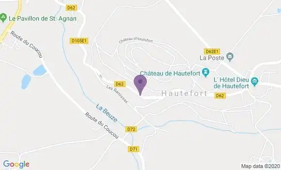 Localisation Hautefort - 24390