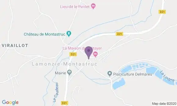 Localisation Lamonzie Montastruc Ap - 24520