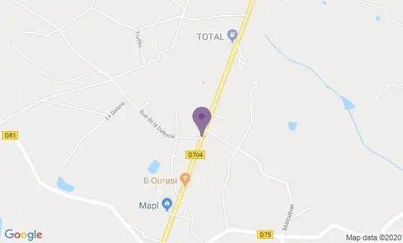 Localisation Lanouaille Bp - 24270