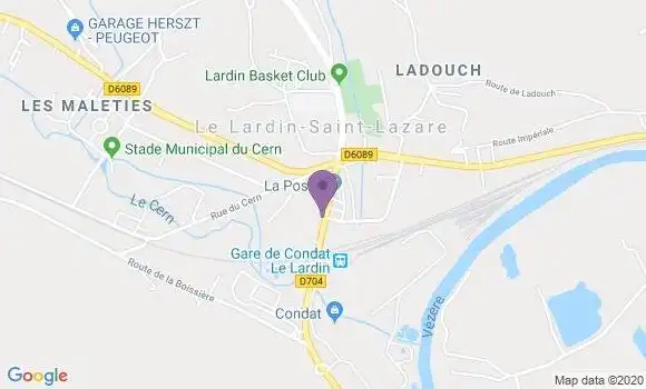 Localisation Le Lardin St Lazare Bp - 24570