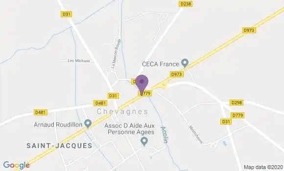 Localisation Chevagnes - 03230