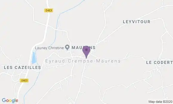 Localisation Maurens Bp - 24140