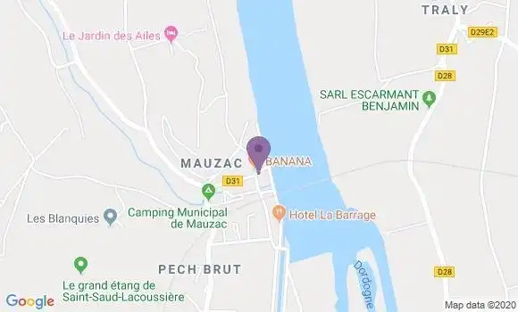 Localisation Mauzac et Grand Castang Bp - 24150