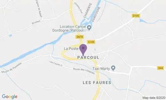 Localisation Parcoul Bp - 24410