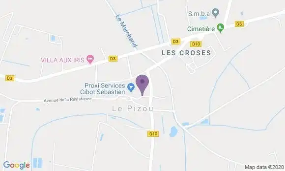 Localisation Le Pizou  Bp - 24700