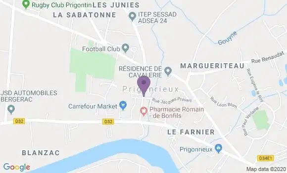 Localisation Prigonrieux Bp - 24130