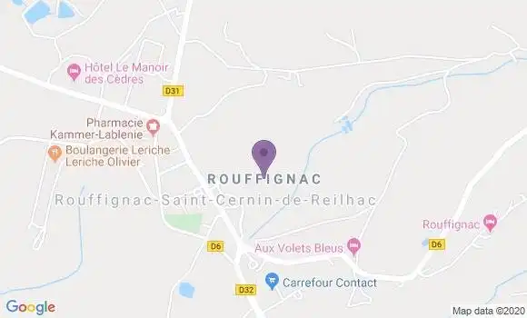 Localisation Rouffignac St Cernin de Reilhac - 24580