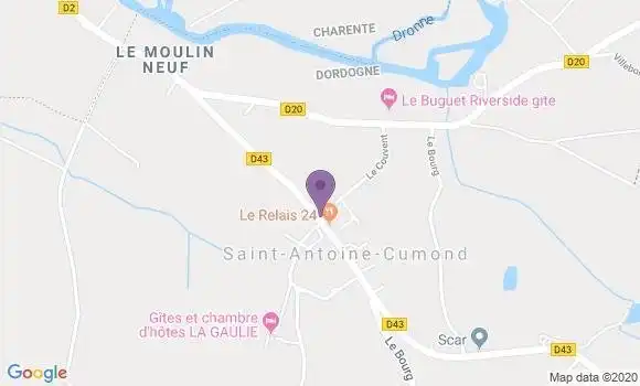 Localisation Saint Antoine Cumond Ap - 24410