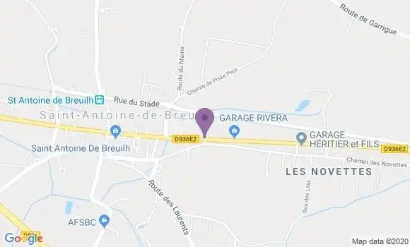 Localisation Saint Antoine de Breuilh Bp - 24230