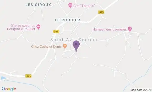 Localisation St Avit Senieur Ap - 24440
