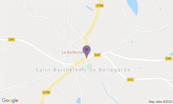 Localisation St Barthelemy de Bellegarde Ap - 24700