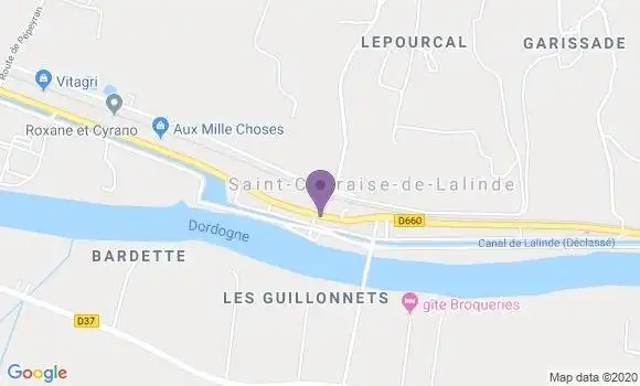 Localisation Saint Capraise de Lalinde Bp - 24150