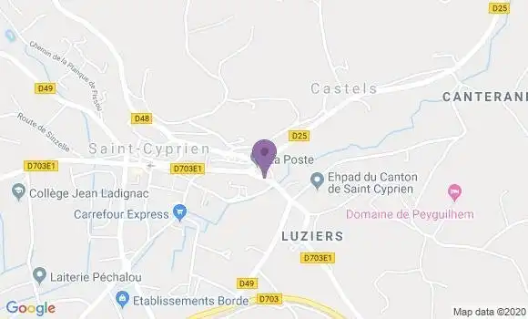 Localisation Saint Cyprien - 24220