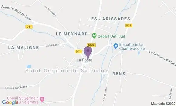Localisation Saint Germain du Salembre Bp - 24190