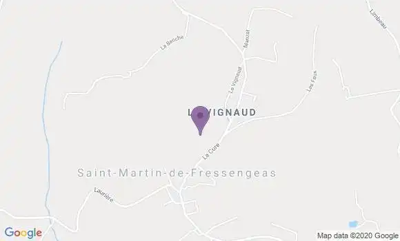 Localisation Saint Jory de Chalais Bp - 24800