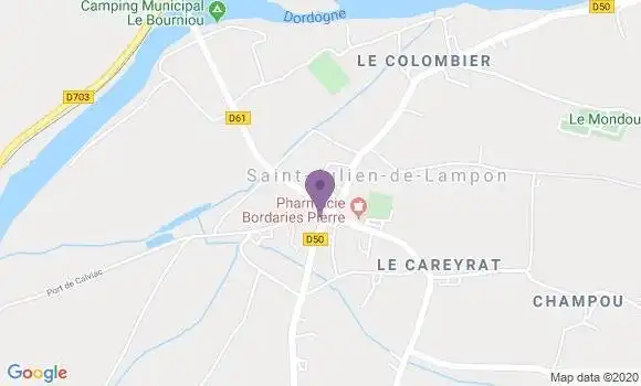 Localisation Saint Julien de Lampon Bp - 24370
