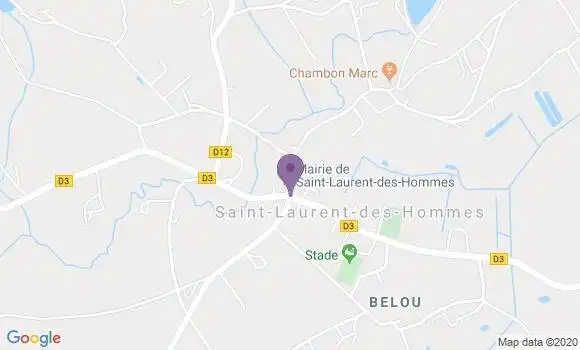 Localisation Saint Laurent des Hommes Bp - 24400