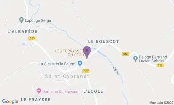 Localisation Saint Laurent la Vallee Bp - 24170