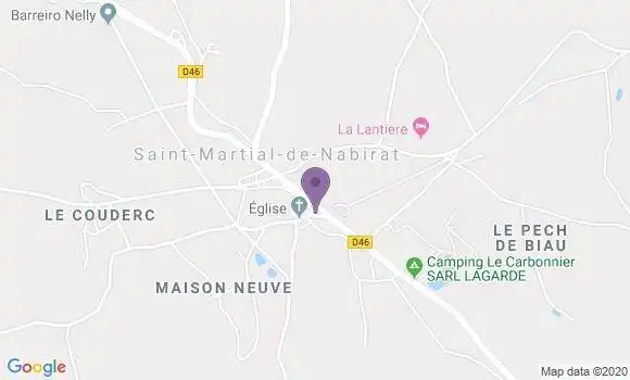 Localisation Saint Martial de Nabirat Ap - 24250