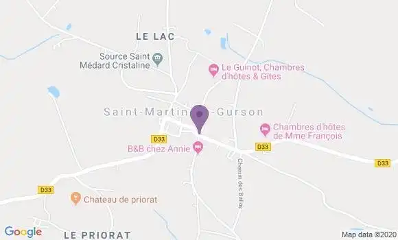 Localisation Saint Martin de Gurson Ap - 24610