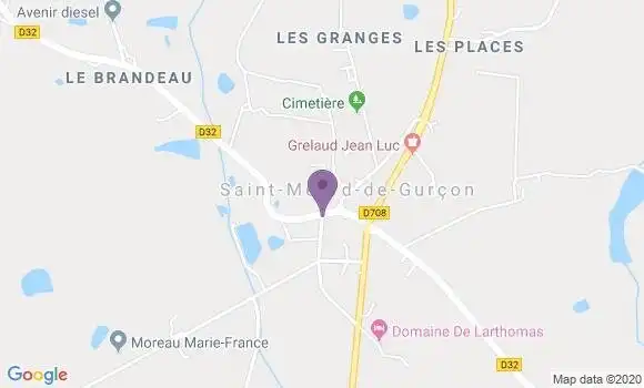 Localisation Saint Meard de Gurcon Bp - 24610