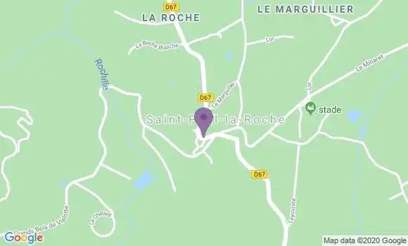 Localisation Saint Paul la Roche Ap - 24800