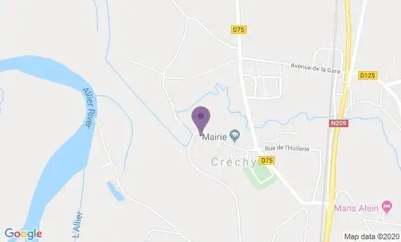Localisation Crechy Bp - 03150