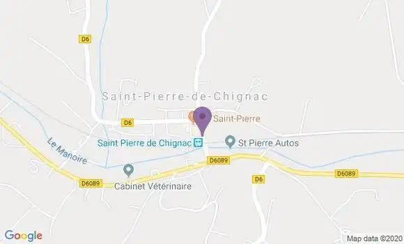 Localisation Saint Pierre de Chignac Bp - 24330