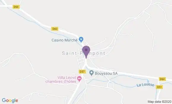 Localisation Saint Pompon Bp - 24170