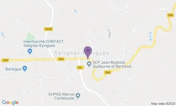 Localisation Salignac Eyvigues - 24590