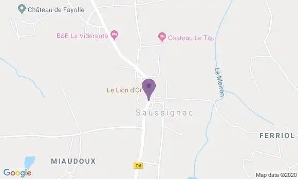Localisation Saussignac Bp - 24240