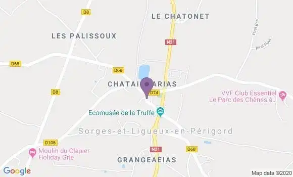 Localisation Savignac les Eglises - 24420